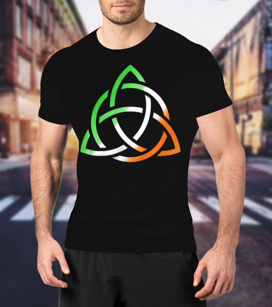 Celtic Trinity Knot Irish Flag Colors T-Shirt