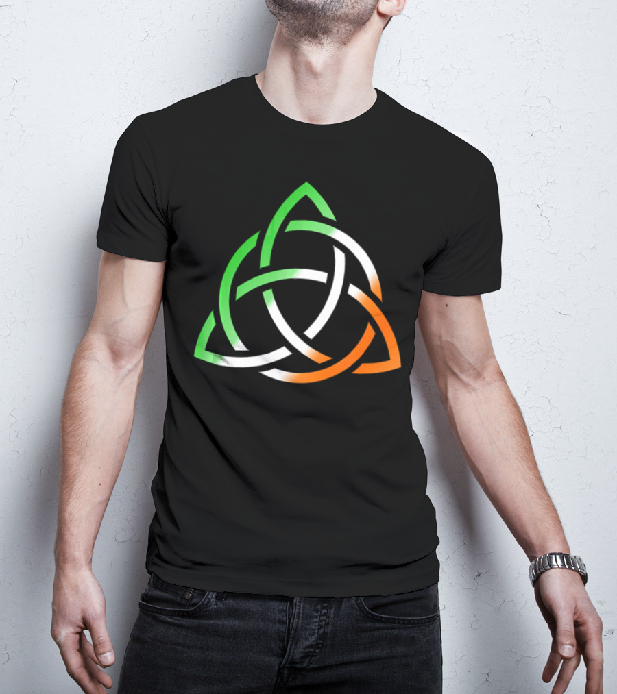 Celtic Trinity Knot Irish Flag Colors T-Shirt