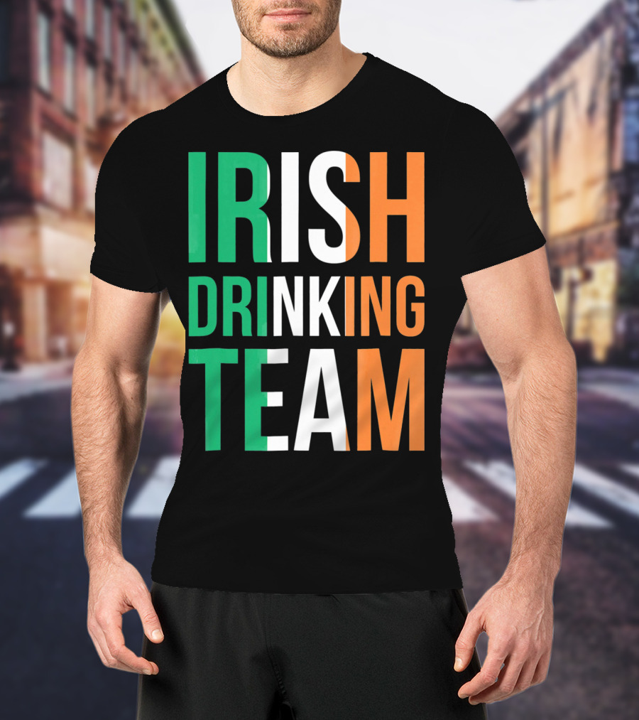 Irish Drinking Team Ireland Green White Orange T-Shirt