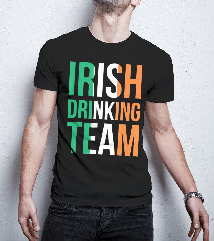 Irish Drinking Team Ireland Green White Orange T-Shirt