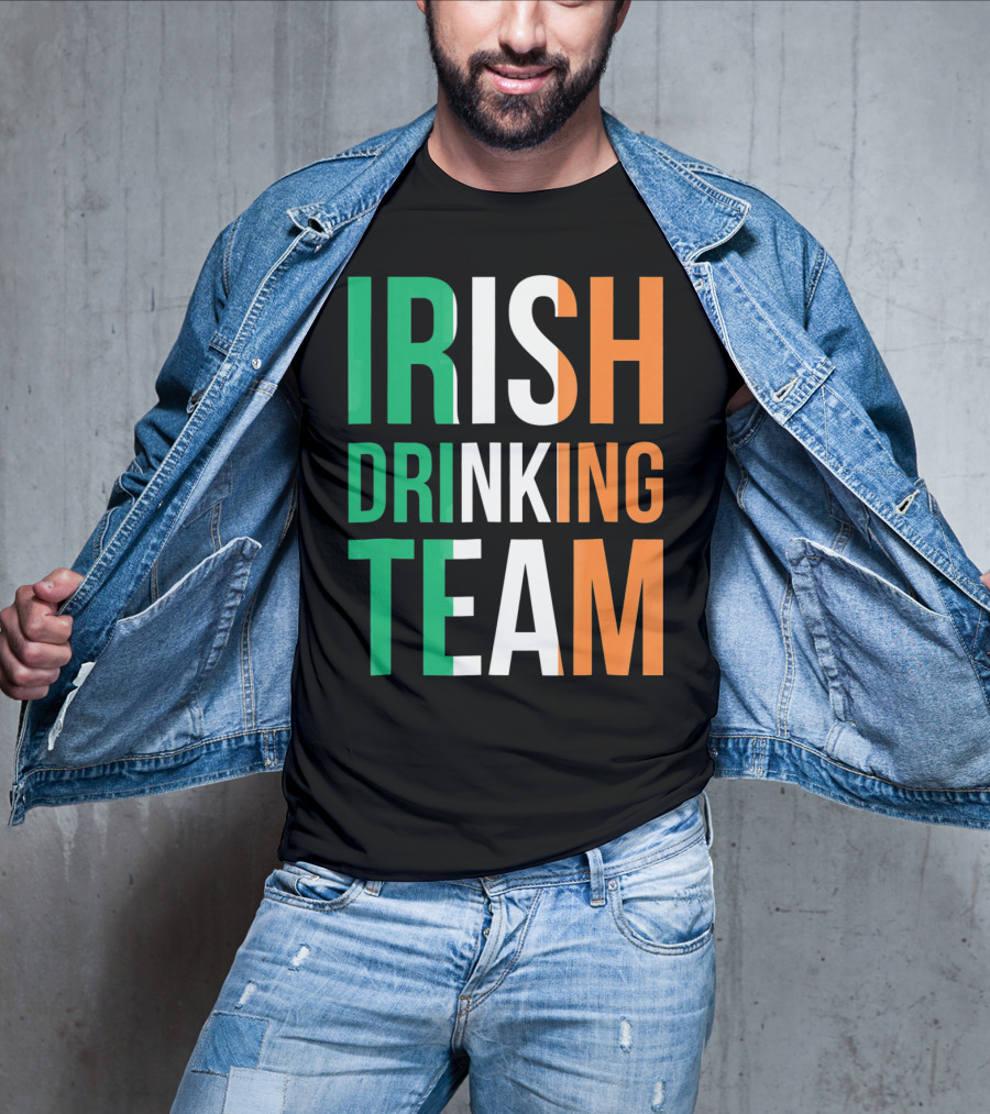 Irish Drinking Team Ireland Green White Orange T-Shirt