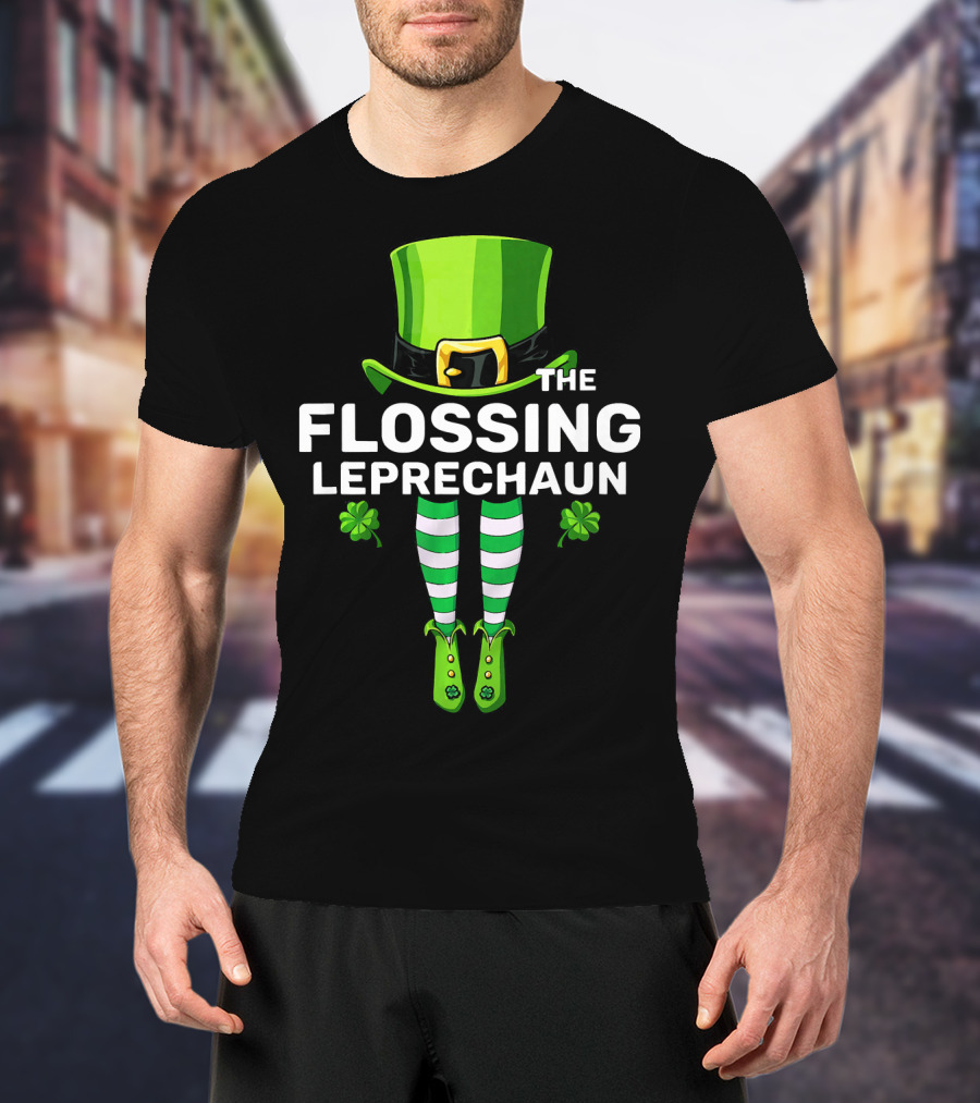 The Flossing Leprechaun Costume Match Hat And Stripes T-Shirt