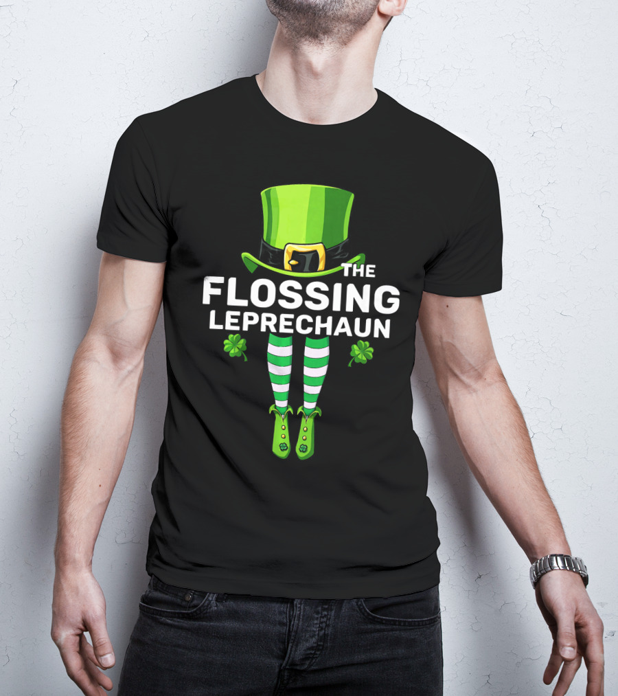 The Flossing Leprechaun Costume Match Hat And Stripes T-Shirt