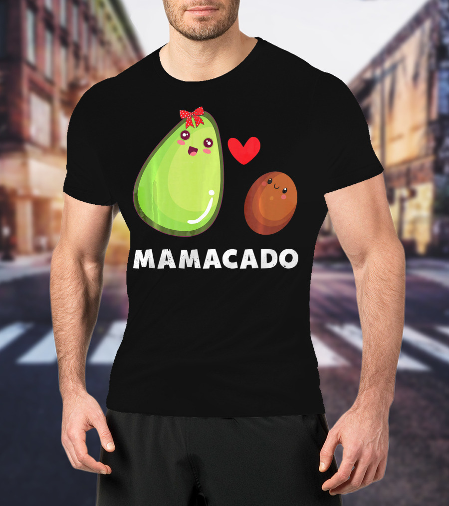 Mamacado Pregnancy Vegetarian Avo Cute Heart Avocado T-Shirt