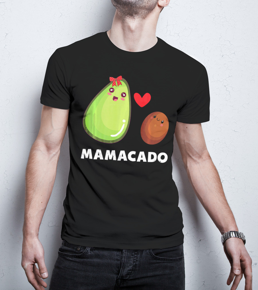 Mamacado Pregnancy Vegetarian Avo Cute Heart Avocado T-Shirt