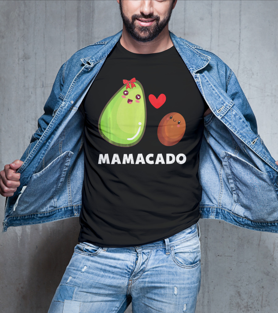 Mamacado Pregnancy Vegetarian Avo Cute Heart Avocado T-Shirt