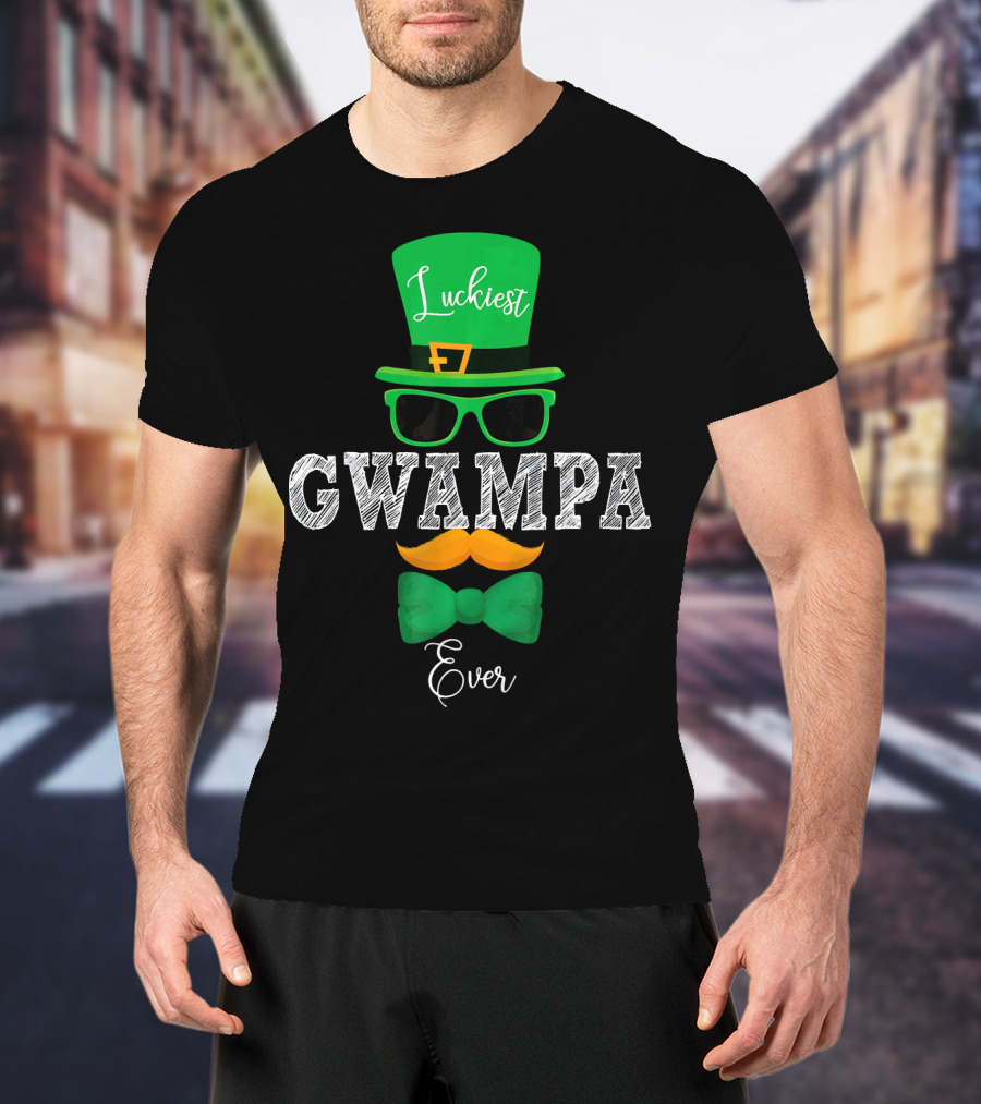 Luckiest Gwampa Ever Leprechaun St Patrick's Day T-Shirt