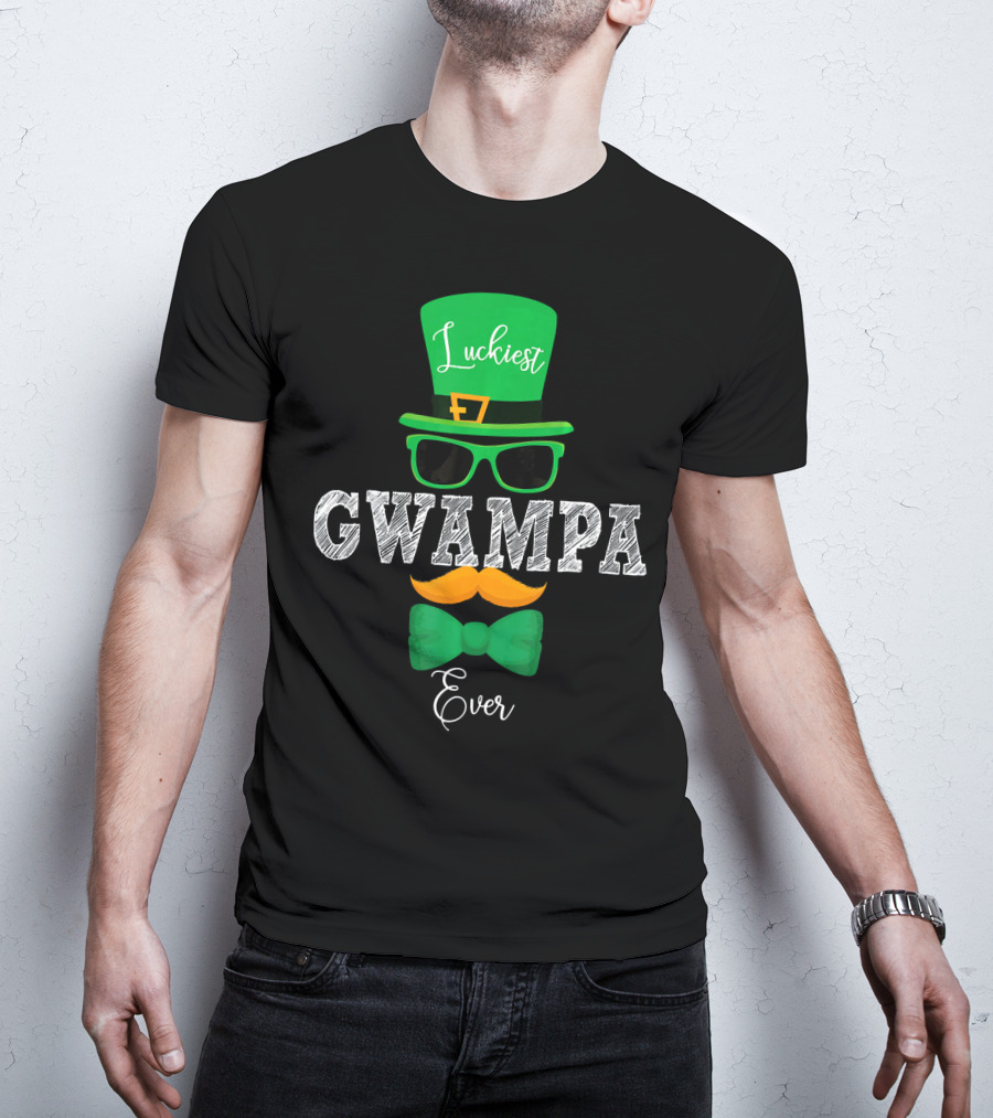 Luckiest Gwampa Ever Leprechaun St Patrick's Day T-Shirt