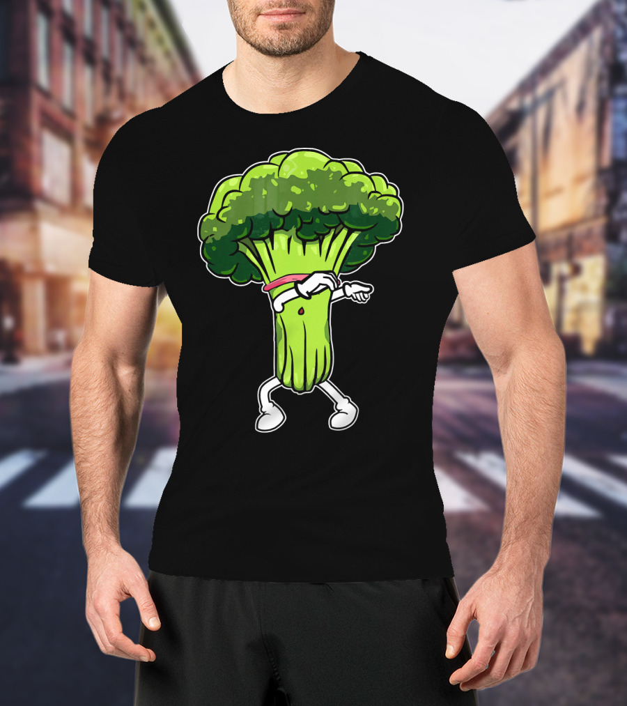 Broccoli Dabbing Meme Funny Dance Veggie Trend T-Shirt