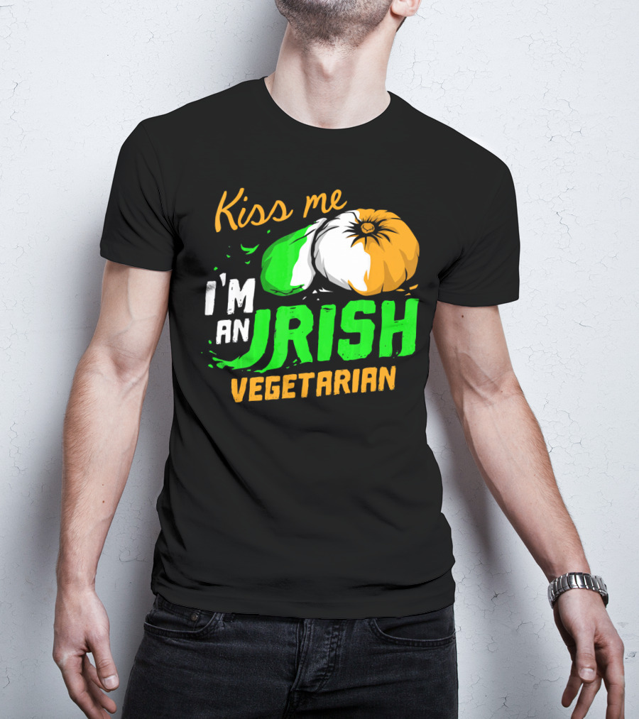 Kiss Me I'm An Irish Vegetarian St. Patrick's Day T-Shirt