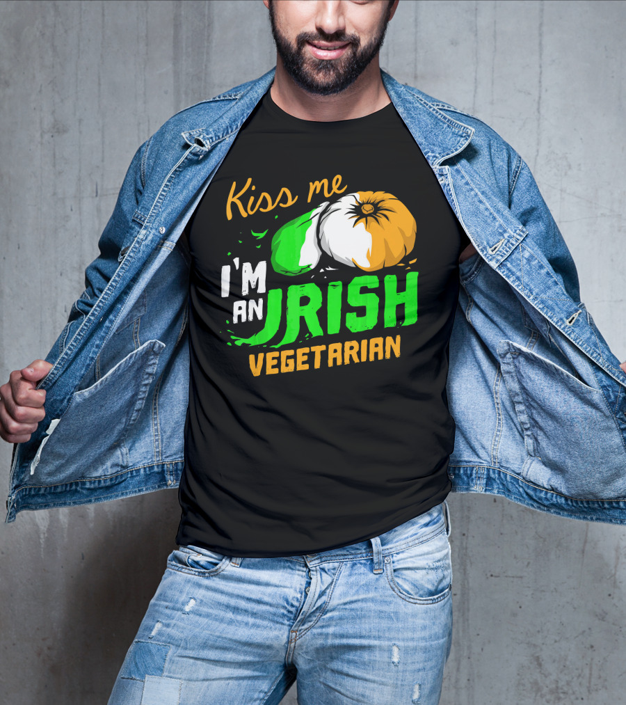 Kiss Me I'm An Irish Vegetarian St. Patrick's Day T-Shirt