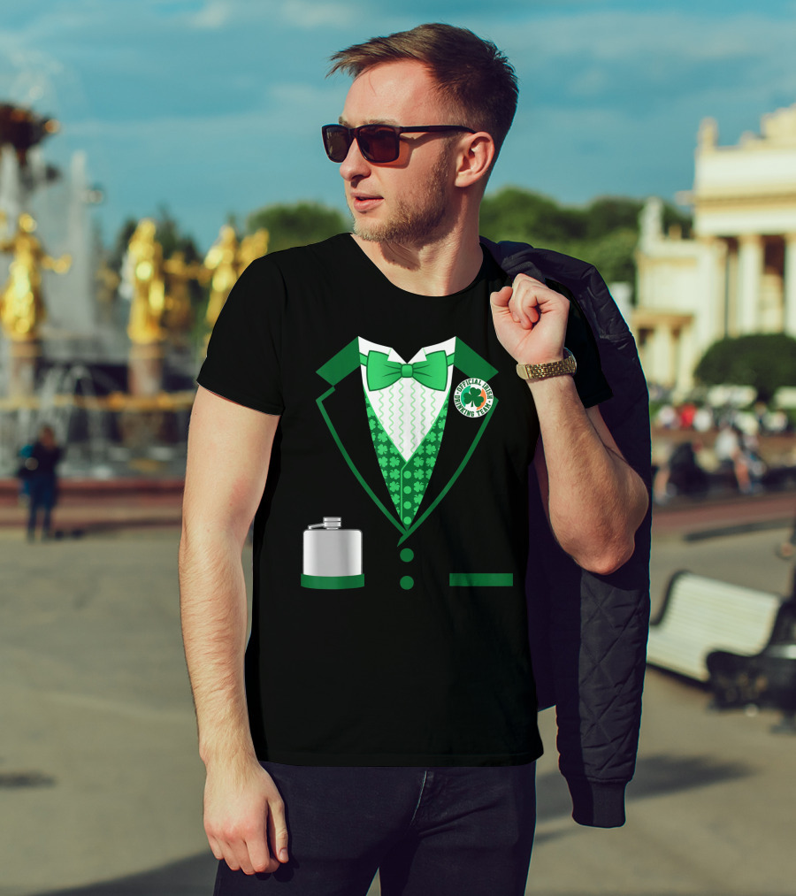 Mens St. Patricks Day Costume Official Irish Drinking Team Funny Iris T-Shirt