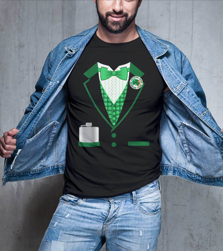 Mens St. Patricks Day Costume Official Irish Drinking Team Funny Iris T-Shirt
