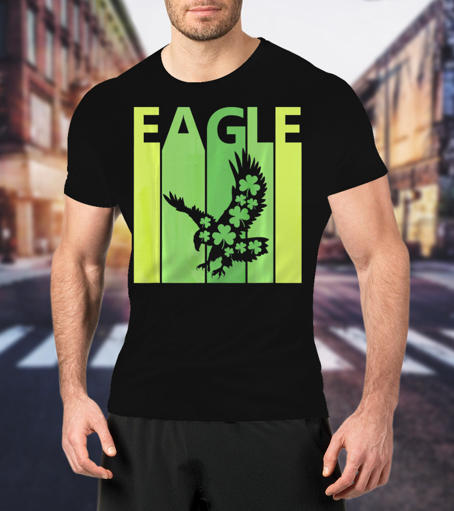 Lucky Irish Shamrock Eagle St Patricks Day T-Shirt