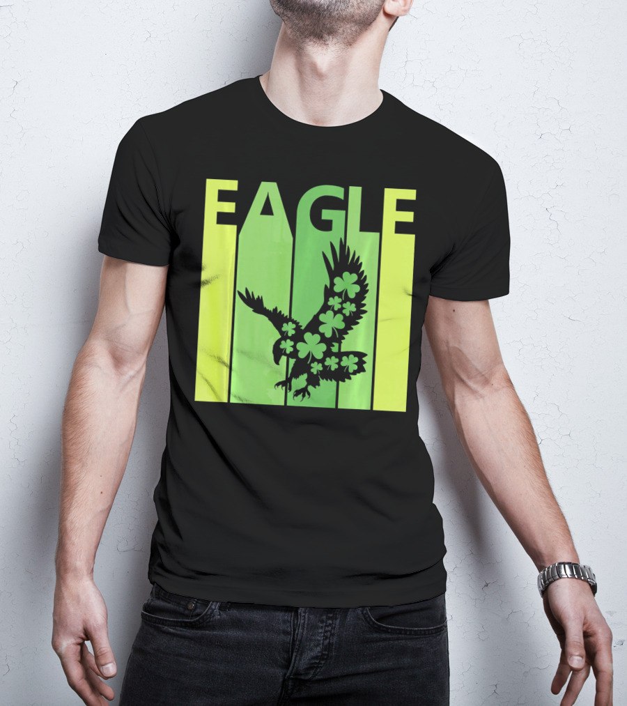 Lucky Irish Shamrock Eagle St Patricks Day T-Shirt