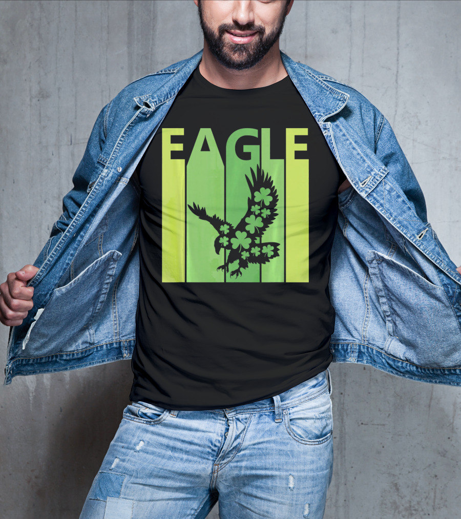 Lucky Irish Shamrock Eagle St Patricks Day T-Shirt