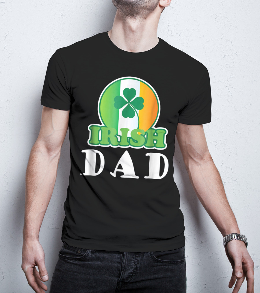 Irish Dad Clover Flag T-Shirt