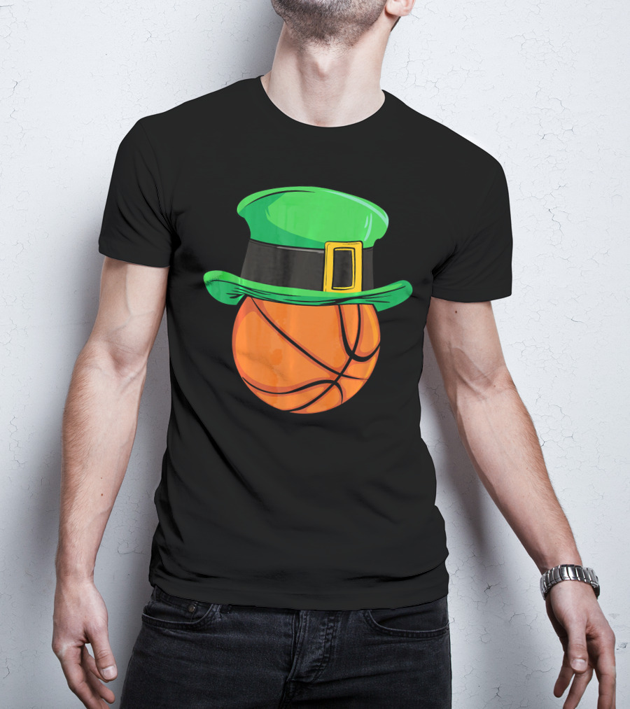 Leprechaun Hat Basketball St Patricks Day T-Shirt
