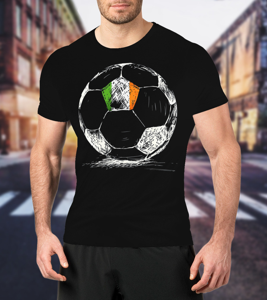 Ireland Irish Eire Flag Soccer Ball T-Shirt
