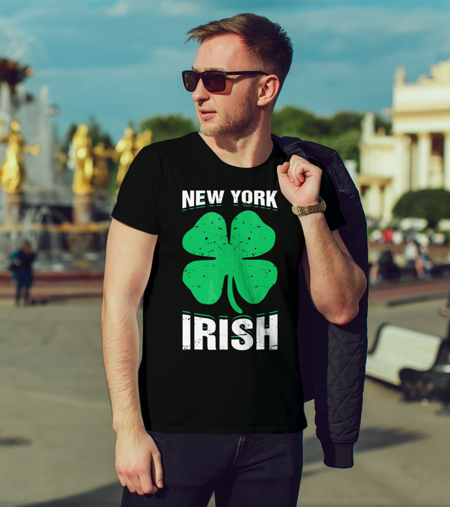 New York Irish Shamrock St Patricks Day T-Shirt