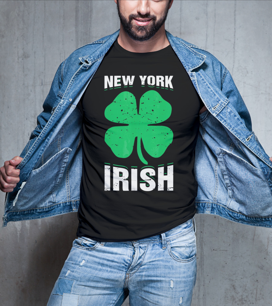 New York Irish Shamrock St Patricks Day T-Shirt