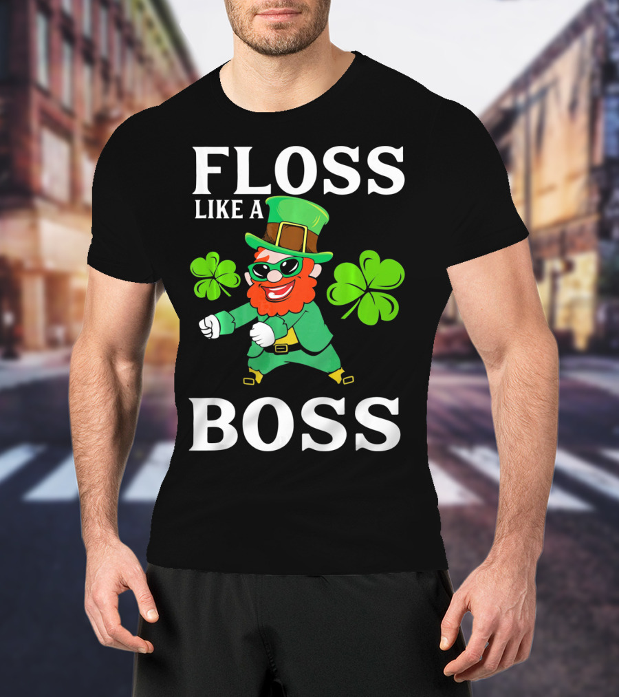 Floss Like A Boss St Patrick's Day Leprechaun T-Shirt