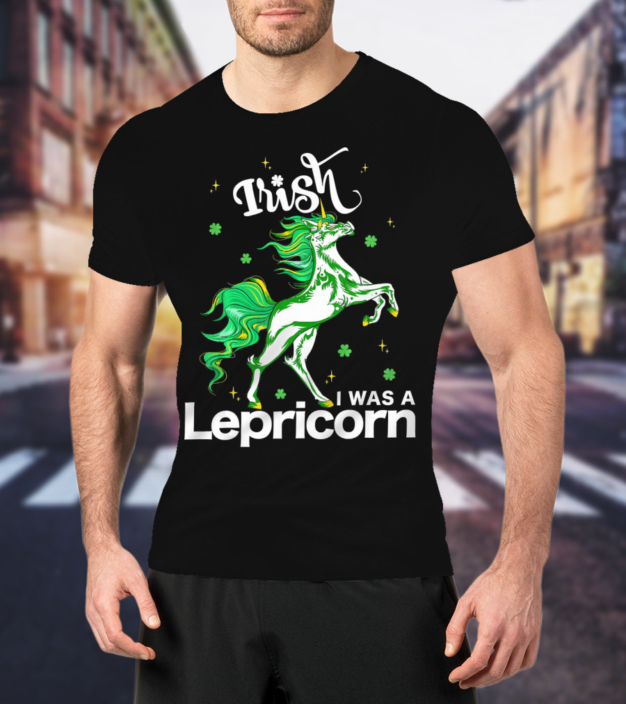 Irish I Was A Lepricorn Unicorn St Patrick's Day Fantasy T-Shirt