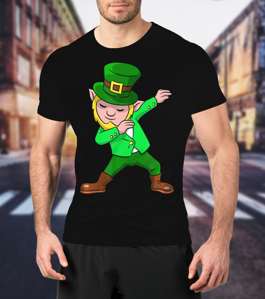 St Patricks Day Funny Dabbing Leprechaun T-Shirt