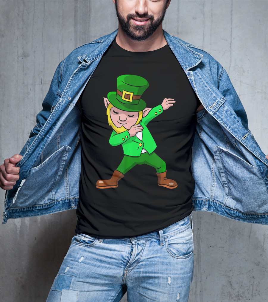 St Patricks Day Funny Dabbing Leprechaun T-Shirt