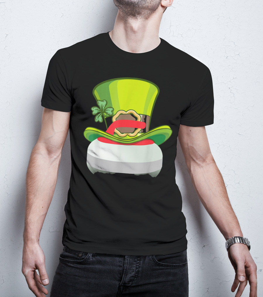 Leprechaun Curling Irish Hat Shamrock T-Shirt