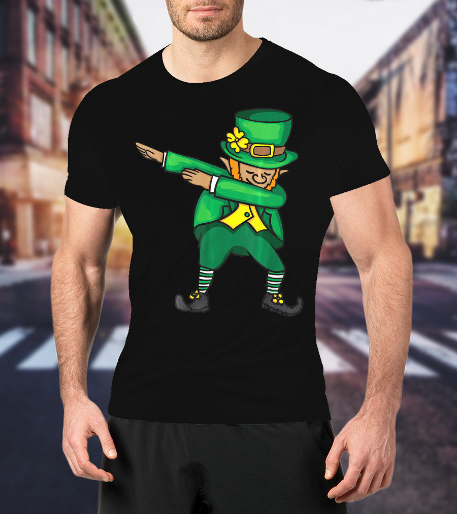 Dabbing Leprechaun Cute St. Pats Day Irish Dance T-Shirt