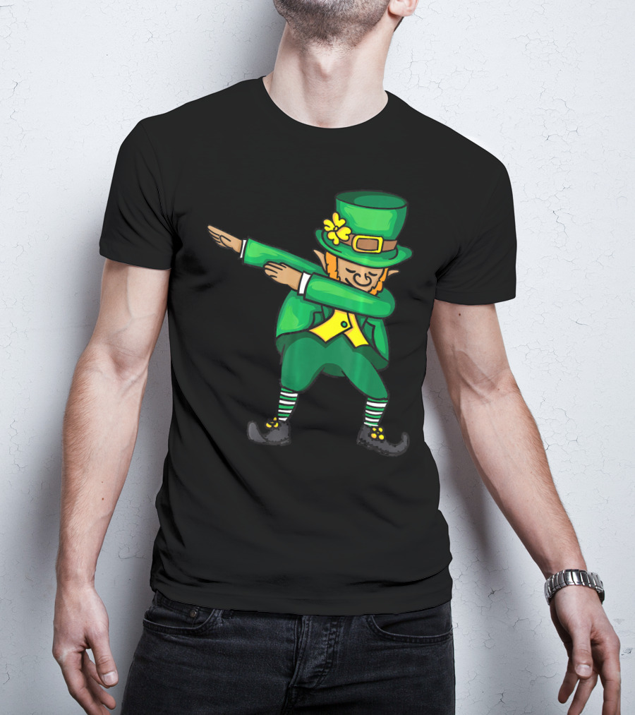 Dabbing Leprechaun Cute St. Pats Day Irish Dance T-Shirt