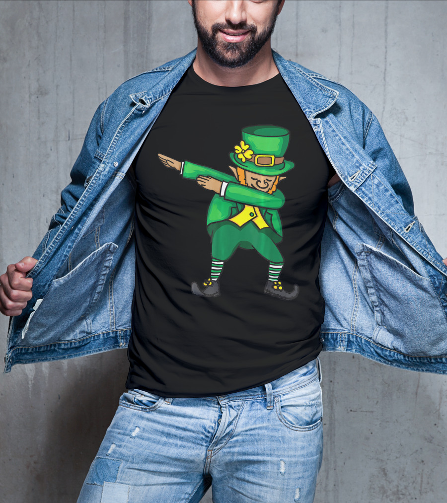 Dabbing Leprechaun Cute St. Pats Day Irish Dance T-Shirt