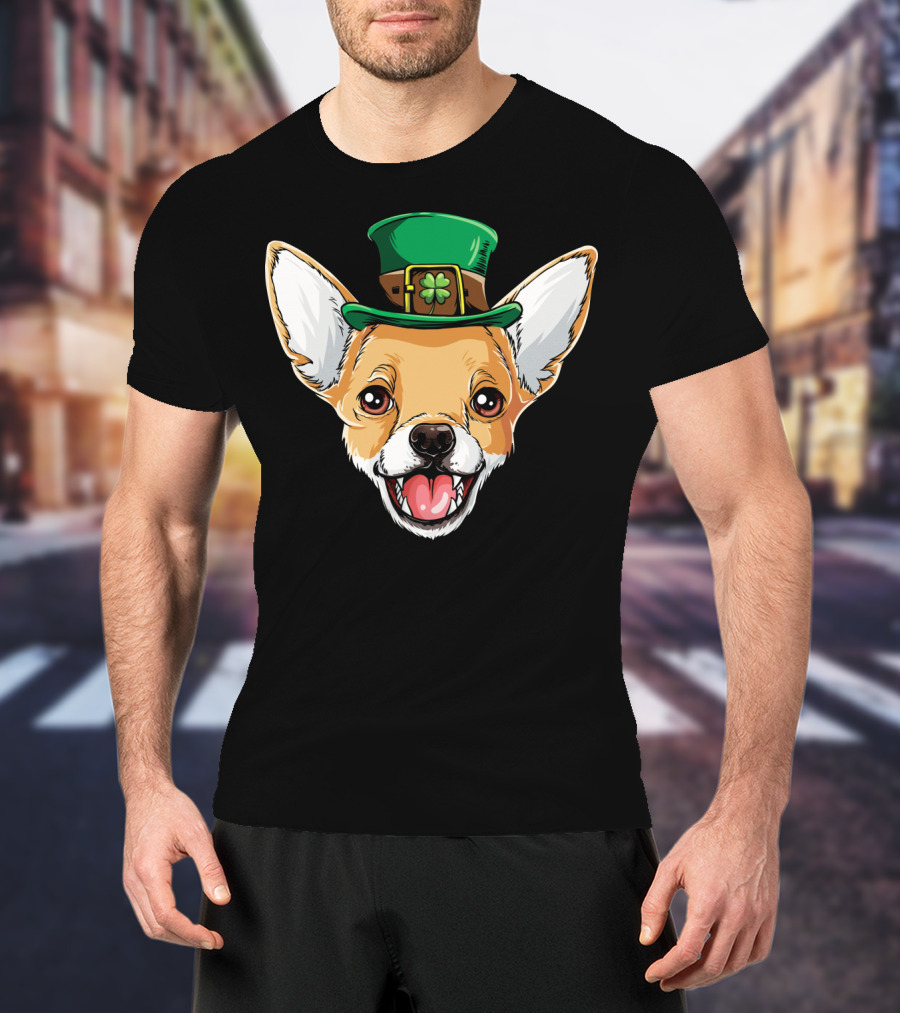 Chihuahua Leprechaun Hat Shamrock T-Shirt