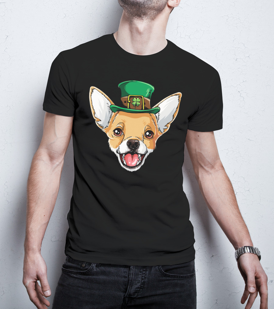 Chihuahua Leprechaun Hat Shamrock T-Shirt