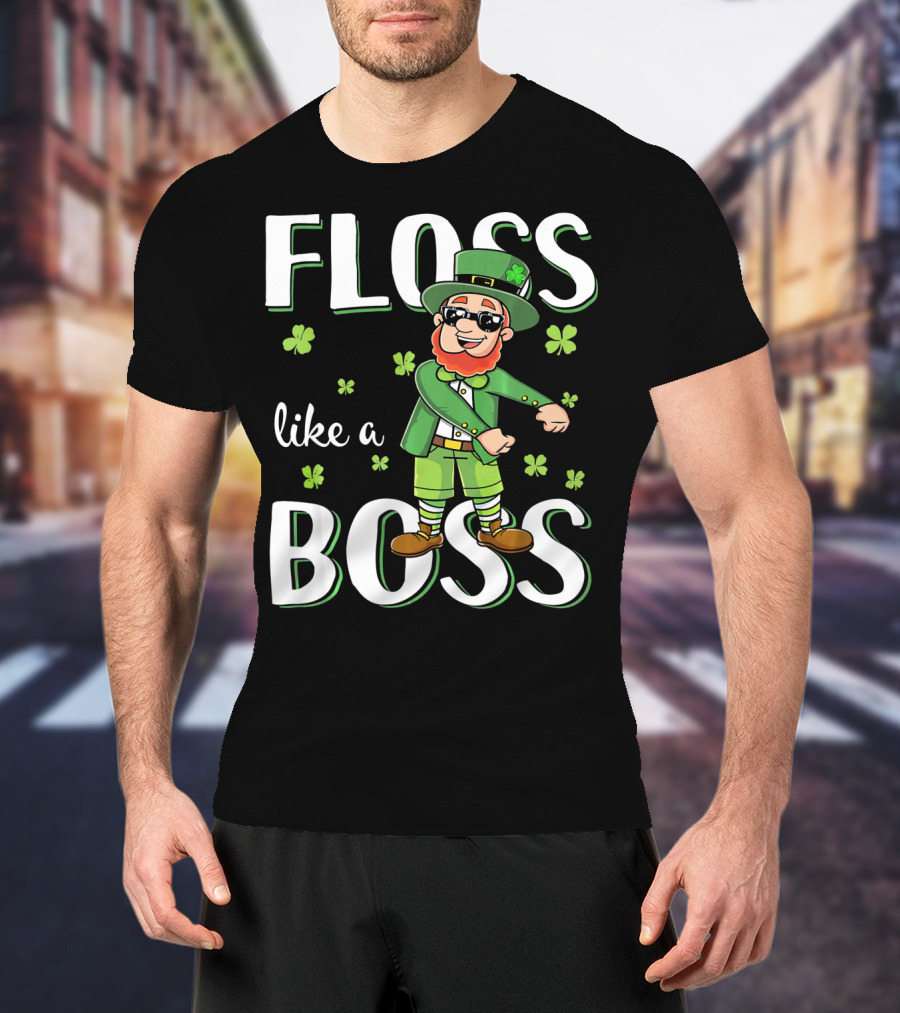 Floss Like A Boss Flossing Leprechaun T-Shirt