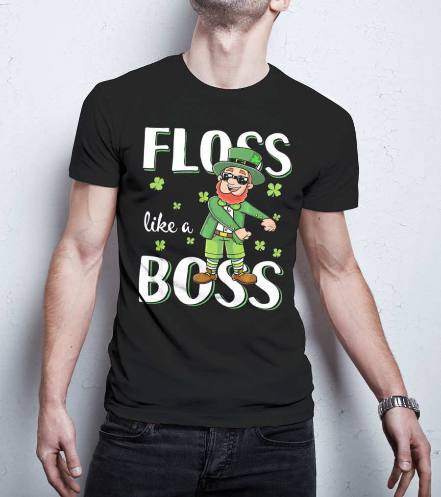 Floss Like A Boss Flossing Leprechaun T-Shirt
