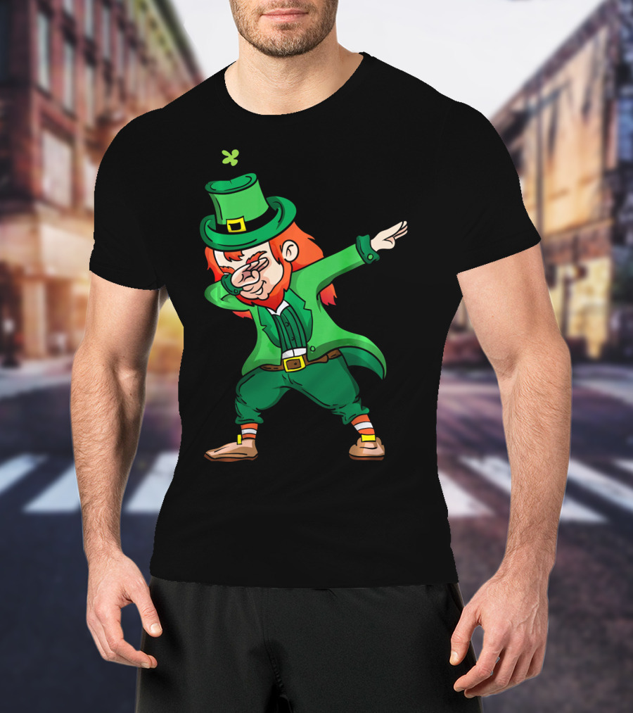 Drink And Dab With Dabbing Leprechaun St. Patrick's Day Fun T-Shirt