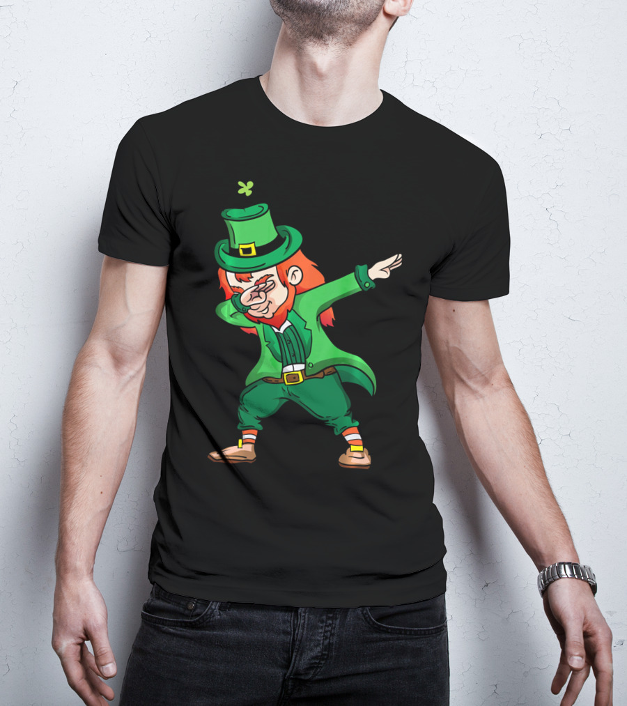 Drink And Dab With Dabbing Leprechaun St. Patrick's Day Fun T-Shirt
