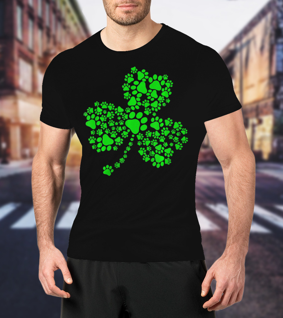 Clover Paw Dog Shamrock T-Shirt