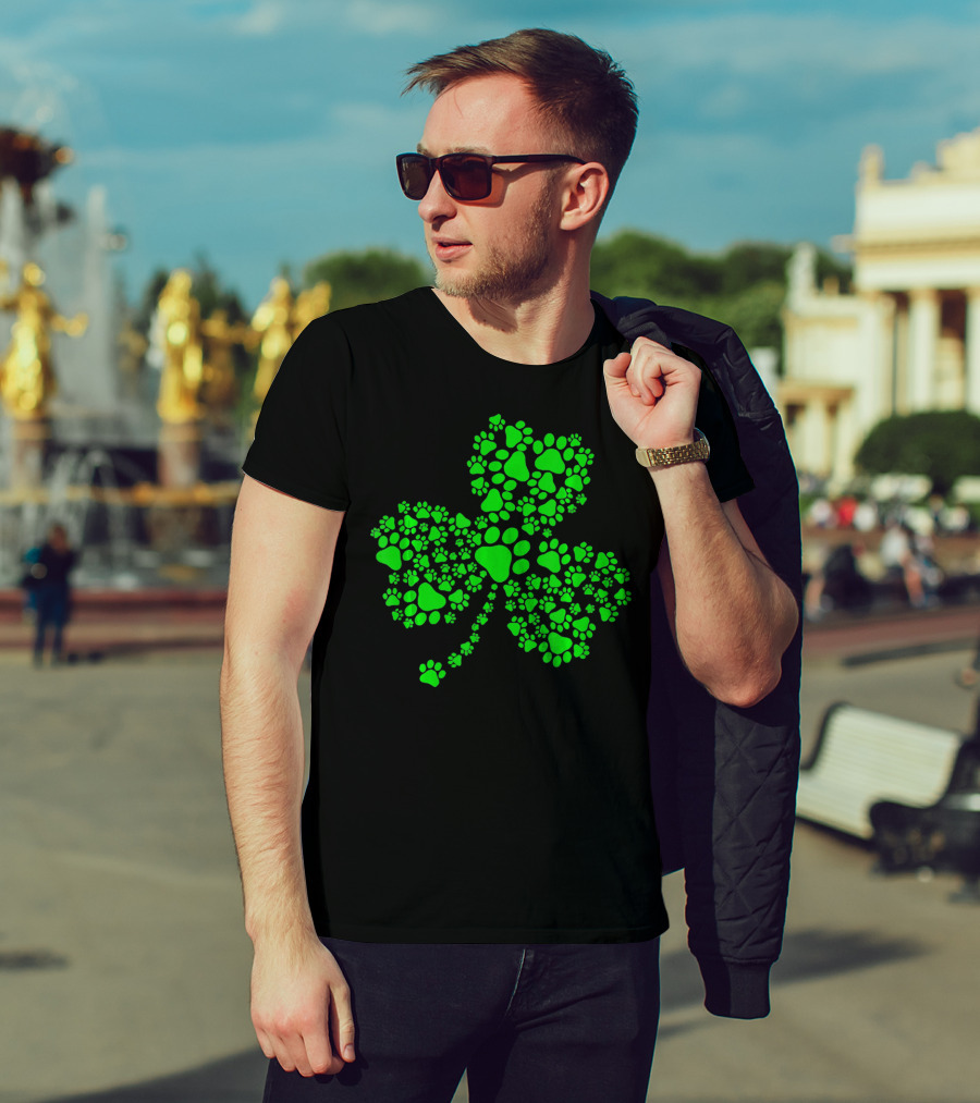 Clover Paw Dog Shamrock T-Shirt