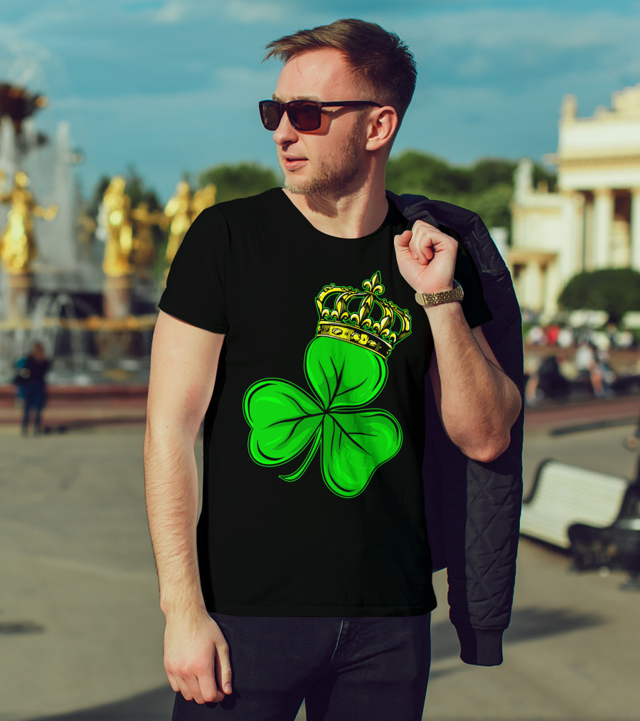 St Patricks Day Shamrock Irish Crown T-Shirt