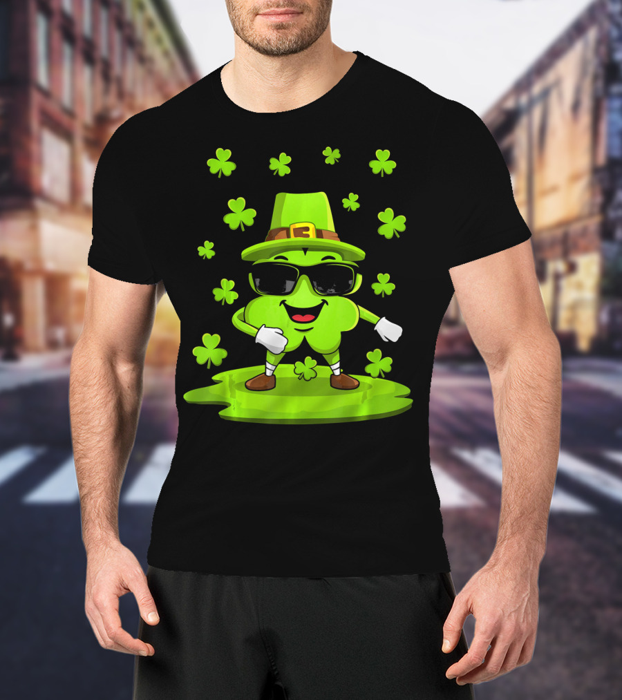 Floss Dance Shamrock Sunglasses St. Patrick's Day T-Shirt