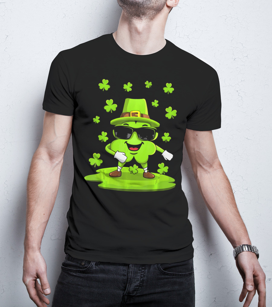 Floss Dance Shamrock Sunglasses St. Patrick's Day T-Shirt
