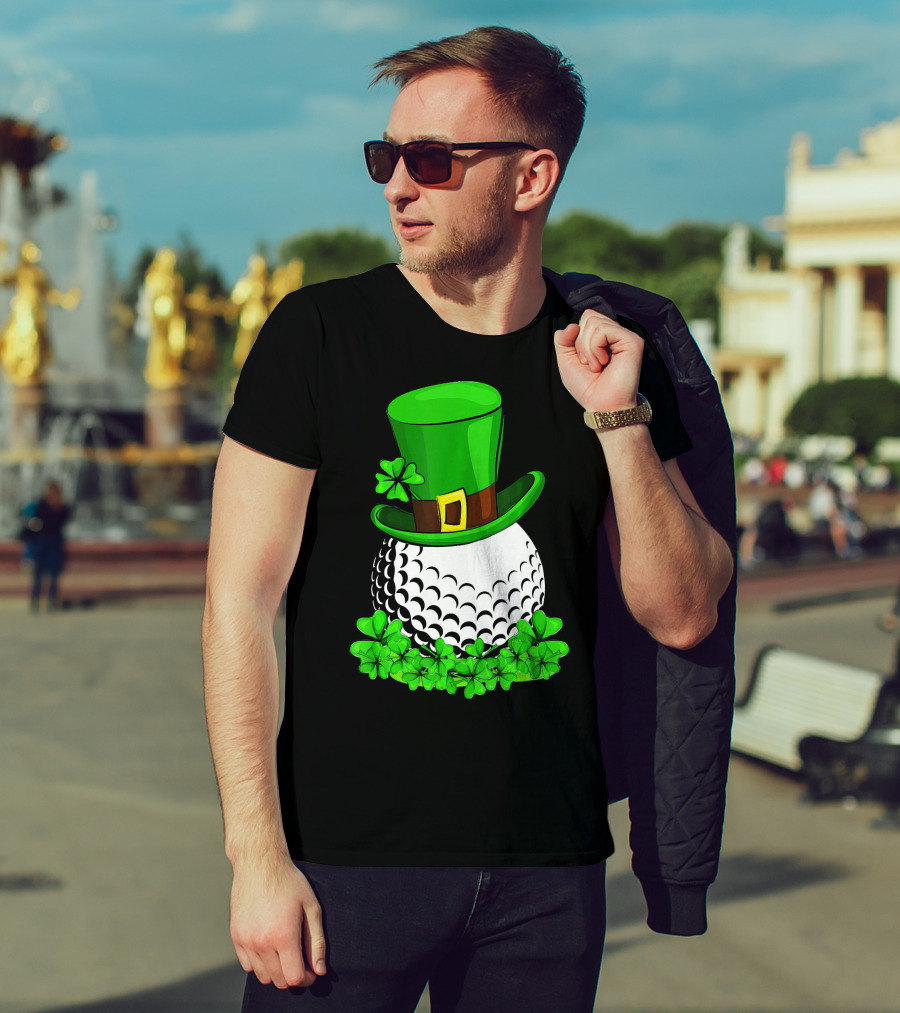 Leprechaun Hat Shamrock Golf St Patricks T-Shirt