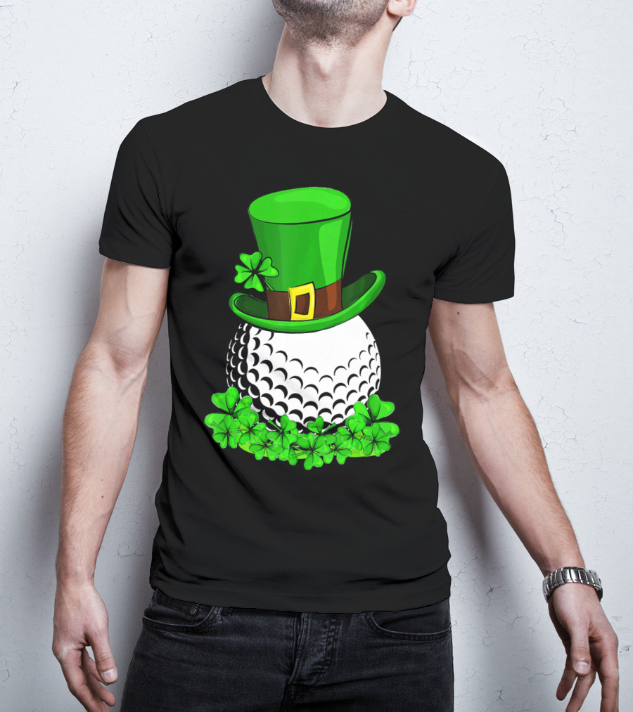Leprechaun Hat Shamrock Golf St Patricks T-Shirt