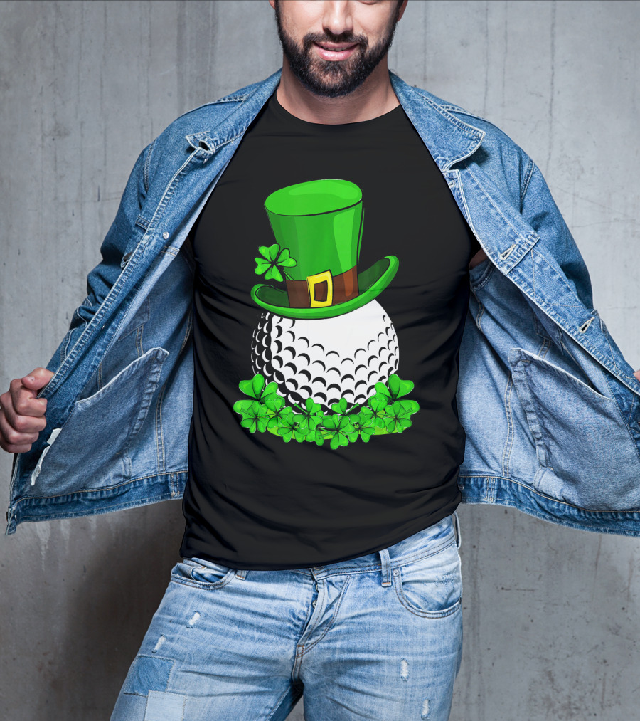 Leprechaun Hat Shamrock Golf St Patricks T-Shirt