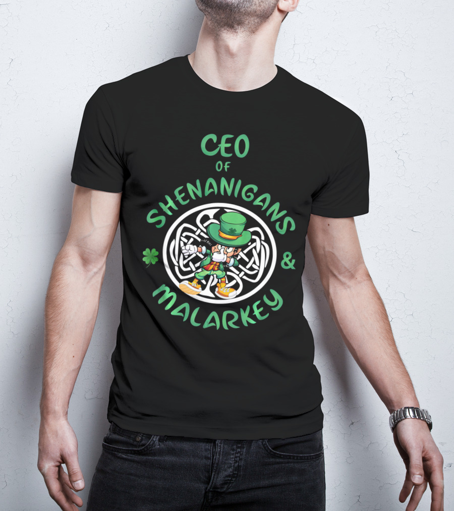CEO Of Shenanigans And Malarkey Dabbing Leprechaun T-Shirt