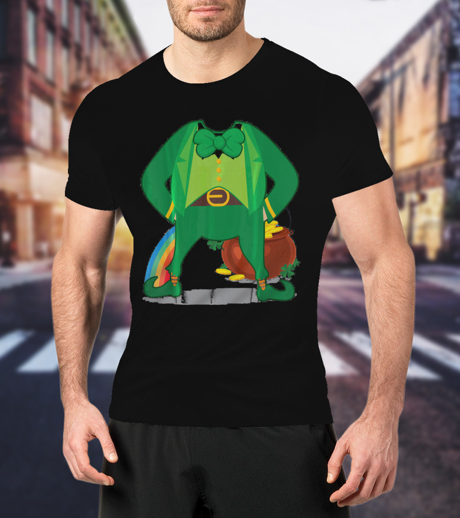 Leprechaun Costume Funny Paddy's Pot Of Gold Rainbow T-Shirt