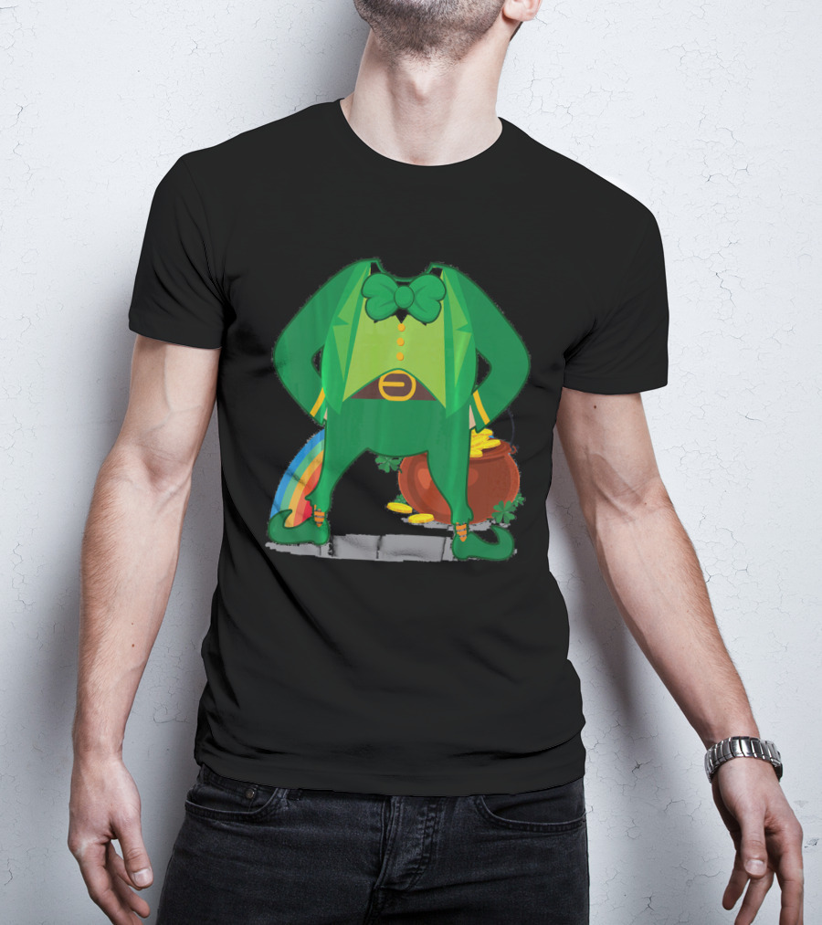 Leprechaun Costume Funny Paddy's Pot Of Gold Rainbow T-Shirt